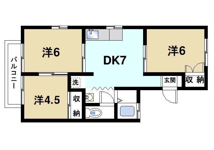 レジデンス西ノ京Aの間取り|間取り