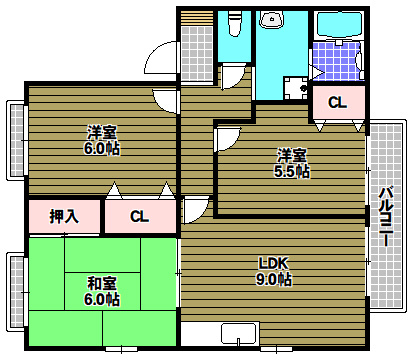 ディアス千代田Ｂ棟の間取り