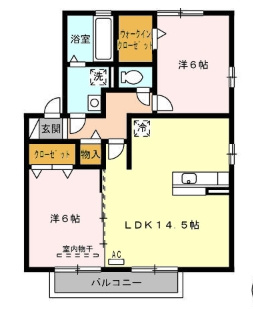 アルル　A棟の間取り