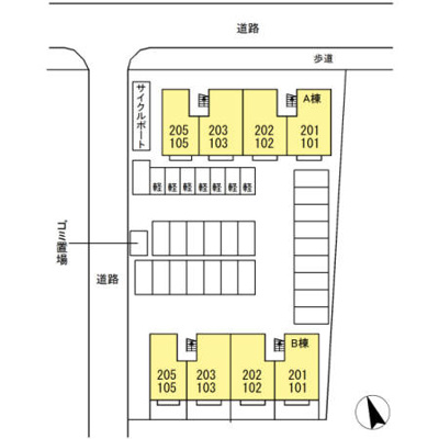 【区画図】 | サンシャイン永添B