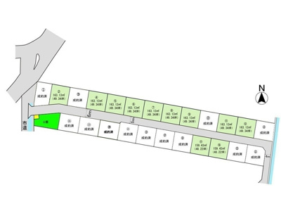 【区画図】 | 土地　玉島勇崎　全24区画 | 区画図になります。