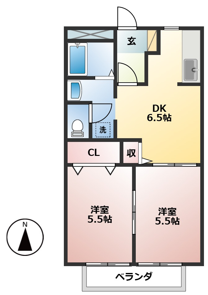 ジーライズ室本町の間取り