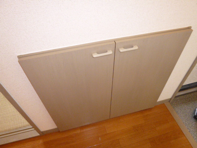 倉敷市北畝４丁目のアパートの玄関|シューズボックス