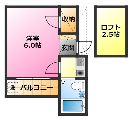クレア白楽の間取り|ロフトもございます♪