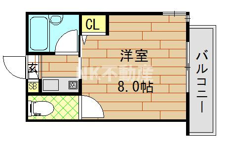 【間取り】 | ベルジュネス（八戸ノ里賃貸） | 間取りです