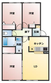 【間取り】 | MT・桜木 | 広々間取り3LDK！