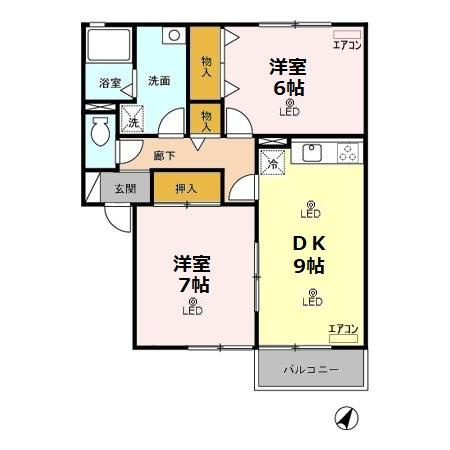 【間取り】 | ロイヤルガーデン　Ａ