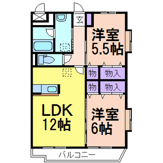 【間取り】 | グリーンヒルズ　　　 | 間取りです