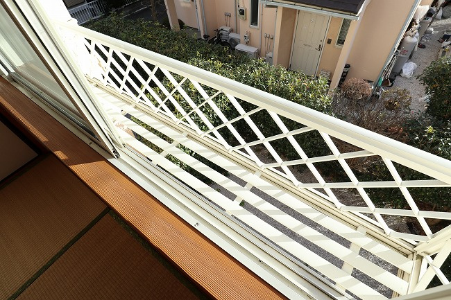 サニーコート桧木D棟のバルコニー