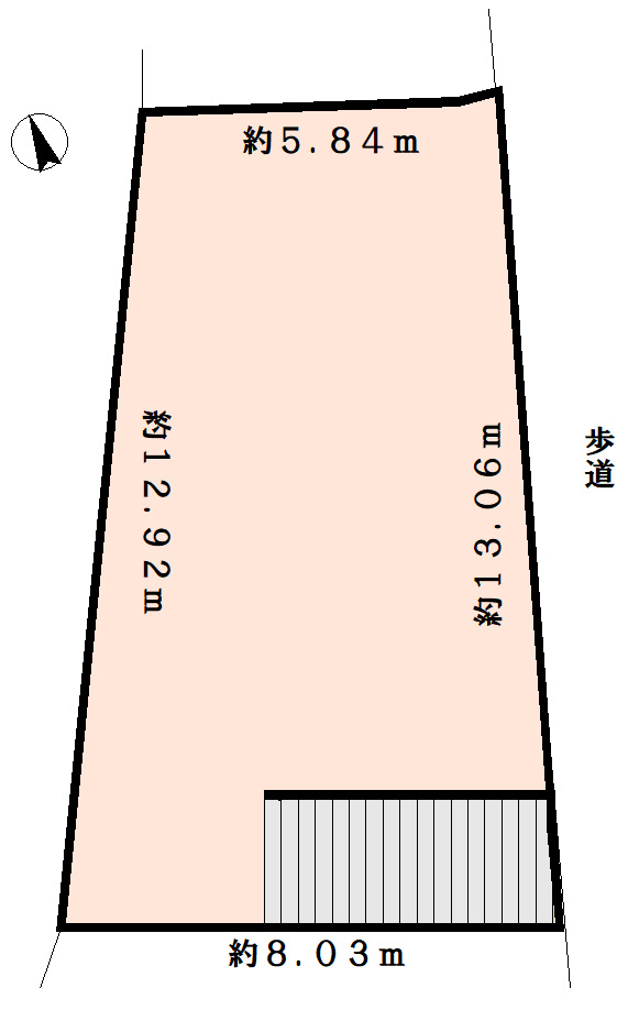 明石市立石１丁目　売土地の土地図|☆建築条件無しです(^^)