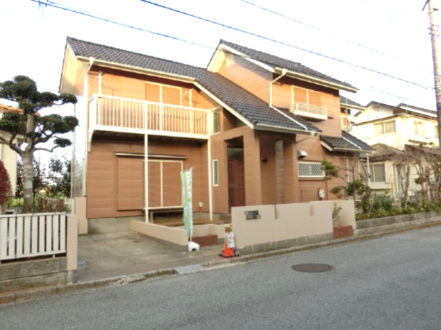 八千代市大和田新田　中古戸建　４ＬＤＫ＋納戸　全居室南向き　の外観|外観です　八千代市大和田新田　中古戸建　全居室南向き　外壁塗装リフォーム　クロス・ＣＦ張替　障子・畳・襖表張替え