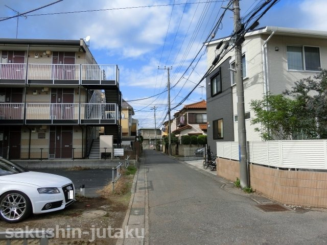 花見川区南花園１丁目　土地　の前面道路含む現地写真
