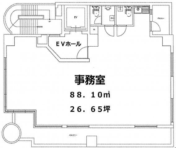 台東区鳥越１丁目の事務所の間取り