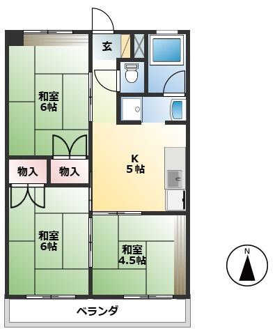 荒川ラインハイツの間取り|図面と現況に相違ある場合には、現況優先とします