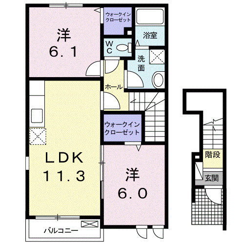 南タウン　あさひAの間取り
