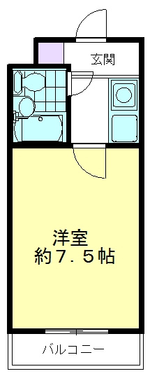 ＭＡＣ久米川コートの間取り|7帖の広い洋室！