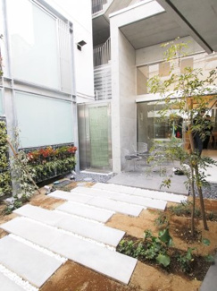 【エントランス】 | ZOOM渋谷神山町　植栽が鮮やかなパティオ。