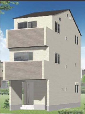 【外観パース】 | 板橋区本町新築一戸建て【限定一棟】