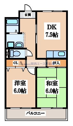 【間取り】 | コーポ谷村Ⅱ