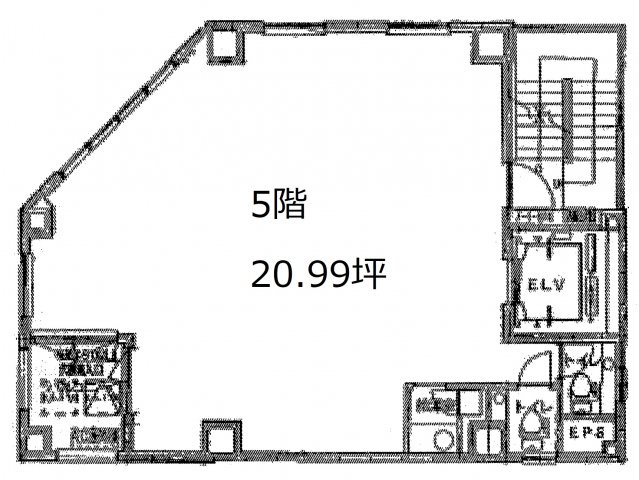 新宿区新宿１丁目の事務所の間取り