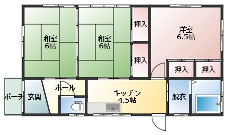 【間取り】 | 亀田所島2丁目貸家
