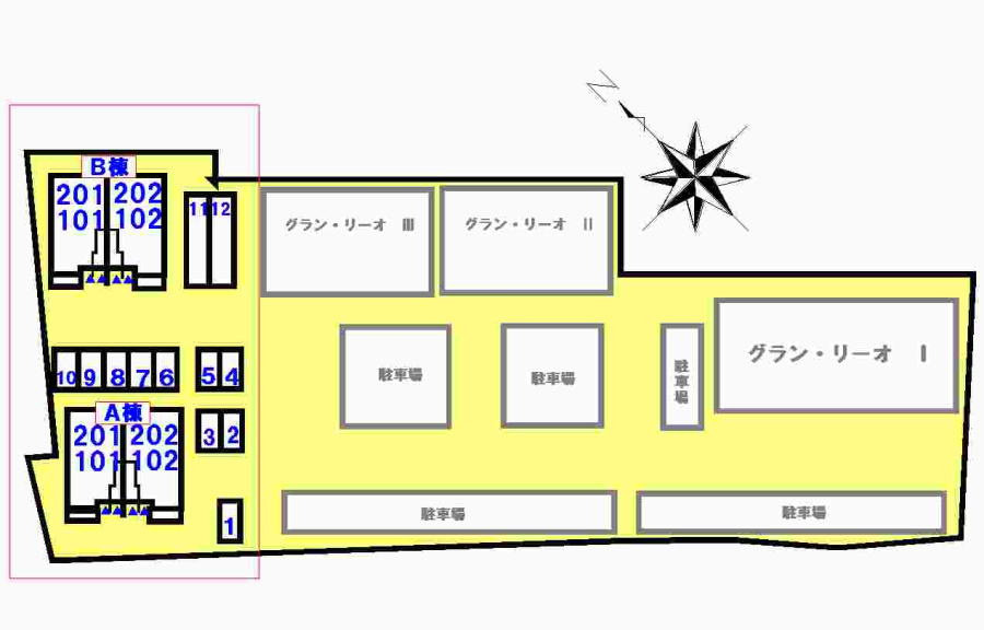 グランリーオVの区画図