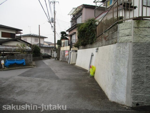 大和田　土地の前面道路含む現地写真|前面道路含む現地写真です　北東側公道約４．９ｍ