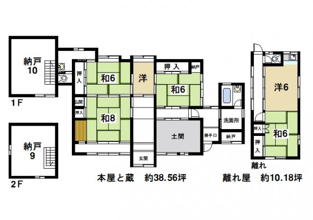 二条大路南5丁目店舗の間取り|ゆったりとした広さがあります