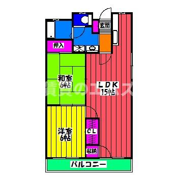 【間取り】 | サンコーポタカキ | サンコーポタカキの間取り