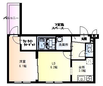 【間取り】 | フジパレス若江岩田 | １LDK