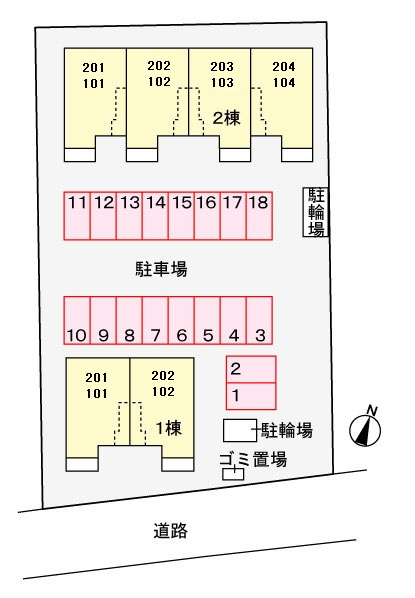 ウィステリアⅠの区画図