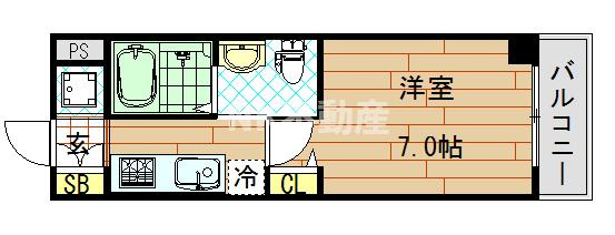 【間取り】 | M'プラザ小阪駅前（河内小阪賃貸） | 間取りです