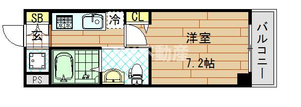 【間取り】 | M'プラザ小阪駅前（河内小阪賃貸） | 間取りです