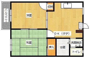 【間取り】 | グリーンハイツ安田A