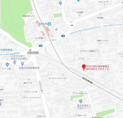 武蔵大和貸家の地図