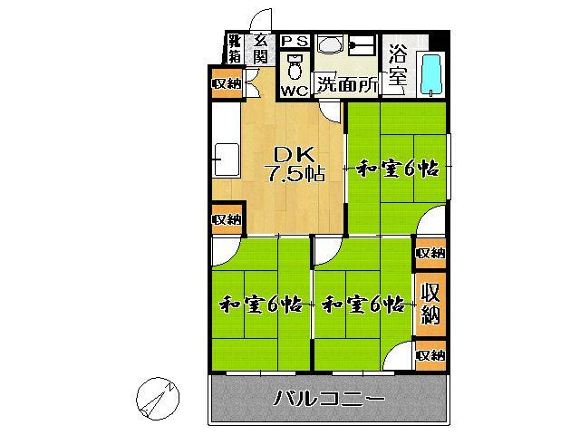 【間取り】 | ホワイトアベニュー飯倉南