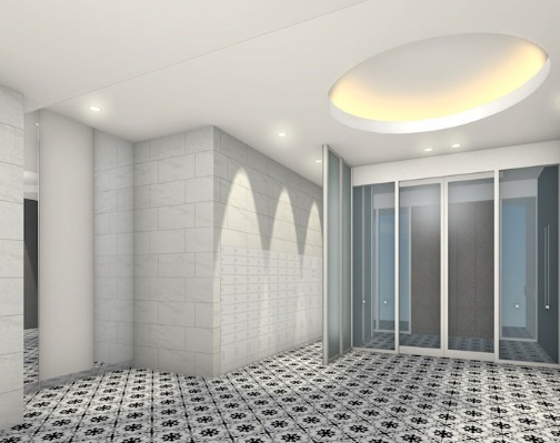 セイワパレス玉造上町台　BRAVI不動産のエントランス|【セイワパレス玉造上町台】ゆとりのあるエントランスです