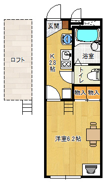 【間取り】 | レオパレスメイプル名来 | レオパレスメイプル名来(GoodHome)