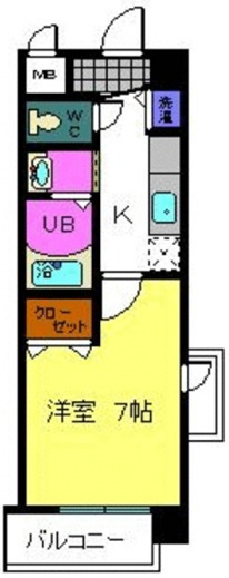 【間取り】 | ベルドミール末広五番館 | 1K