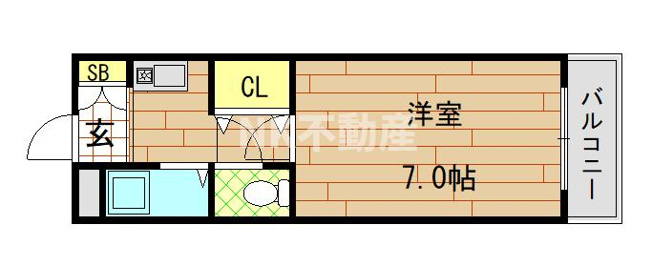 【間取り】 | ヴィブレ・ハイム（八戸ノ里賃貸） | 間取りです