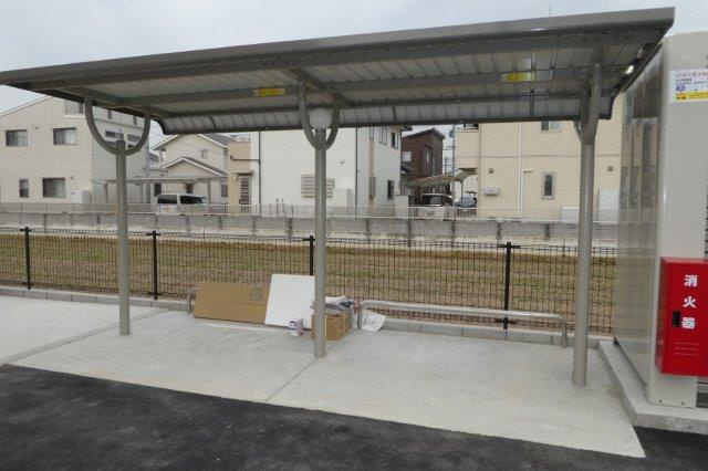 総社市真壁のアパートのその他共用部分|自転車置き場