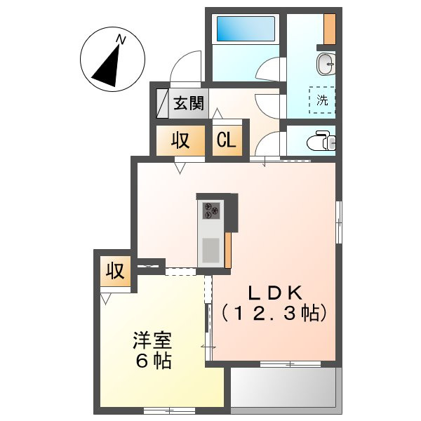 ラ・フレーズBの間取り