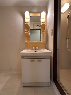 【洗面所】 | 百合ヶ丘ビューハイツ | ファミリータイプには必ず欲しい独立洗面台付きで朝の準備もらくらく♪お化粧するときに大活躍ですね！