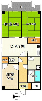 【間取り】 | ハイツ山科