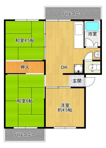 【間取り】 | 有野台公社 | 有野台公社(ＧｏｏｄＨｏｍｅ)