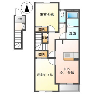 【間取り】 | パティオ　リッチモンドＷ