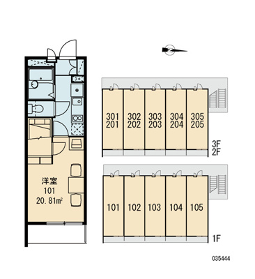 【区画図】 | パストラル北寺尾Ⅱ