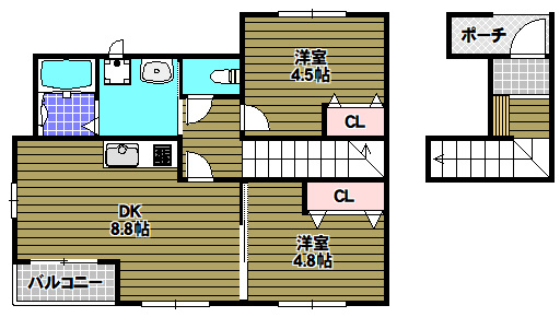アルビネス2の間取り