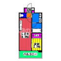【間取り】 | ヴィラージュ博多駅南の間取り
