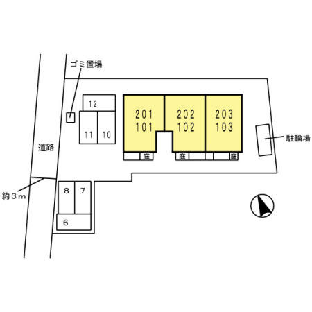 セピアコートＢ棟の区画図